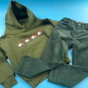 H&M & Kids Hoods Boys Long Sleeve Pullover Hoodie & Pants Bundle Of 2 Size 3-4